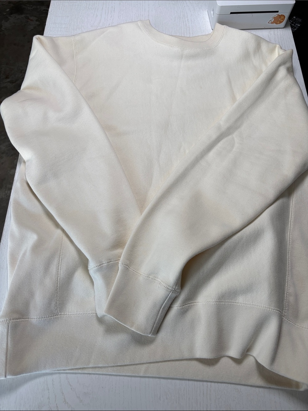 Men's Cream Crewneck Pullover Sweater
